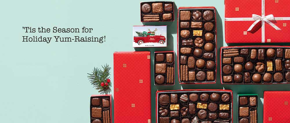 See's candy holiday fundraiser assortment.
