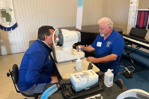 Lions Club eye screening event.